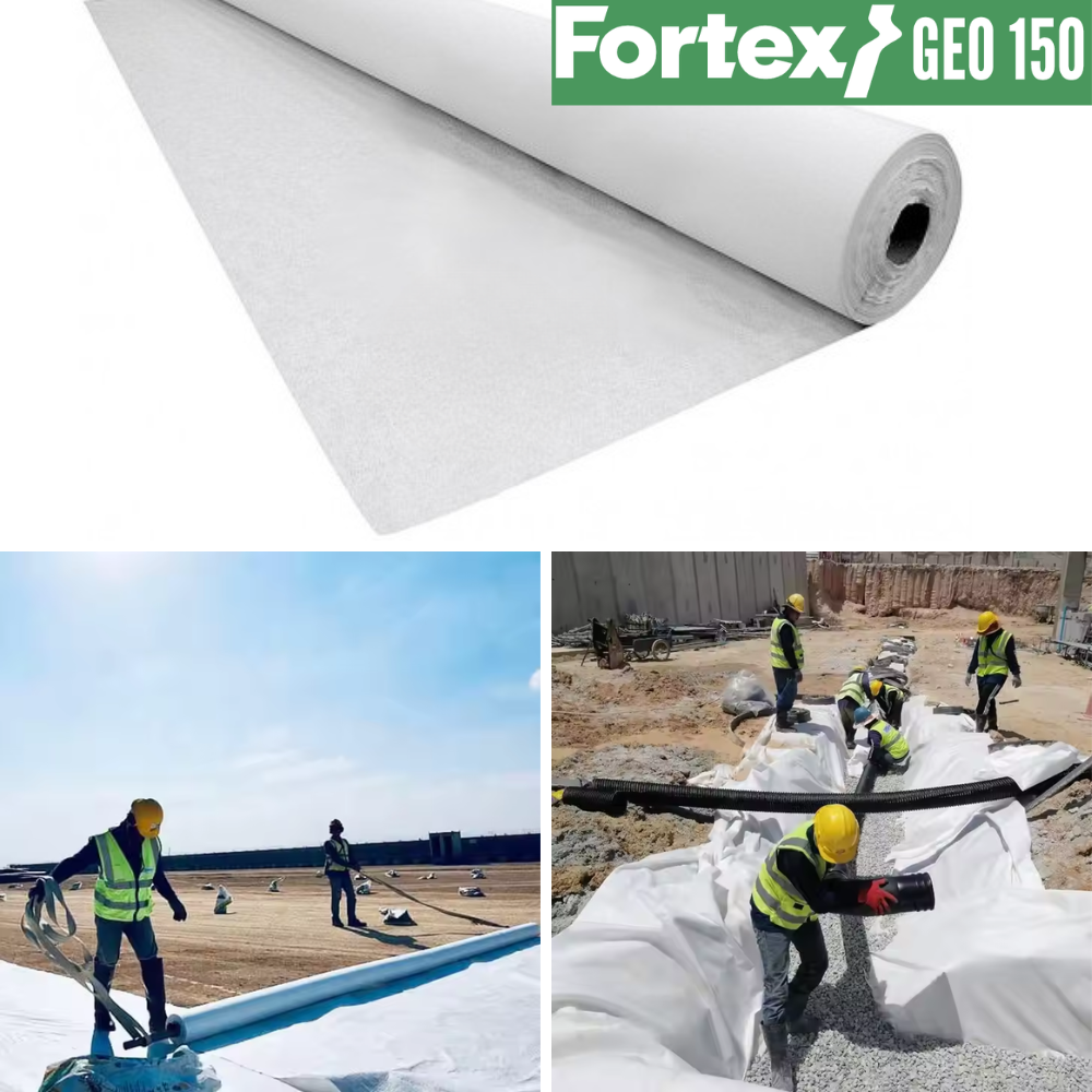 Геотекстиль нетканый Fortex Geo PP 150 г/м2 S13NW 6х100 м 600 м2 (391078) - фото 12 Геотекстиль нетканый Fortex Geo PP 150 г/м2 S13NW 6х100 м 600 м2 (391078) - фото 12