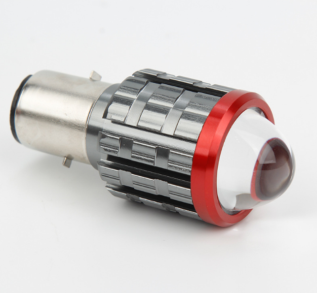 Лампа BA20D H6 LED с линзой белый свет (2861633852)