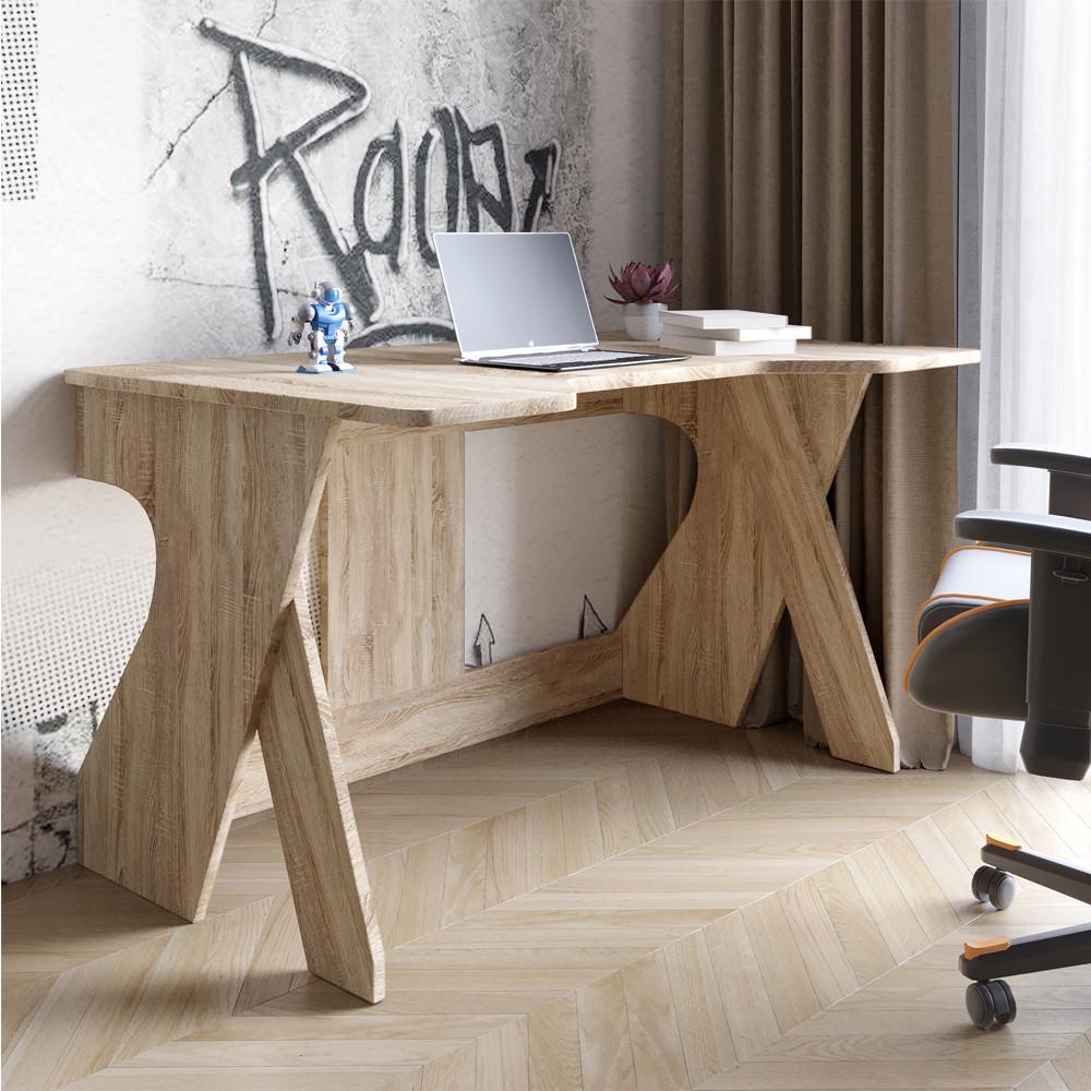 Стіл геймерський Lion Крід для комп'ютера та ноутбука 130х80х74,5 Дуб Сонома (Lion-041723) - фото 1 Стіл геймерський Lion Крід для комп'ютера та ноутбука 130х80х74,5 Дуб Сонома (Lion-041723) - фото 1