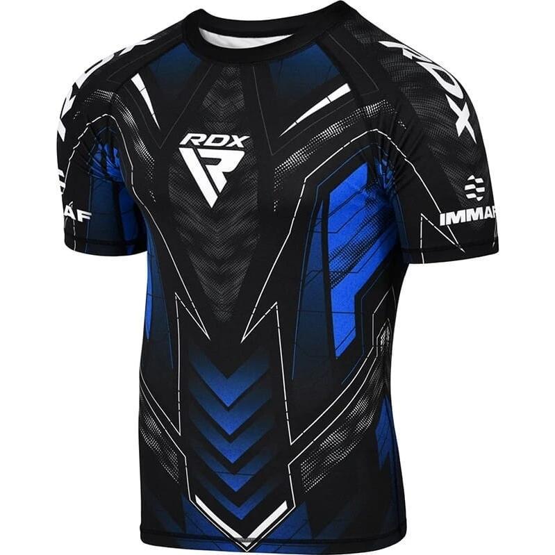 Футболка компрессионная RDX COMPRESSION SHIRT HALF SLEEVES IMMAF-1 L Черно-синий (CSH-IMF-1U)