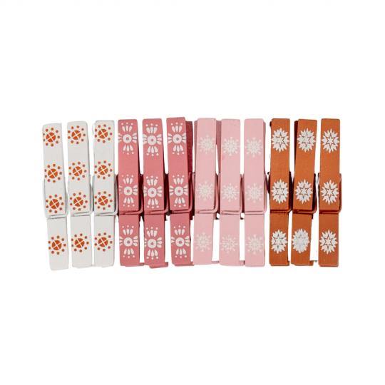 Комплект прищепок Снежинки 12 шт. (046NY)