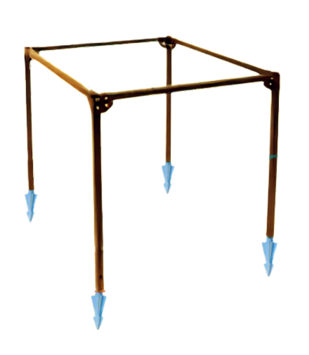 Опора для рослин SIMBUD металевий 60 см RAL8017 (362466) - фото 1