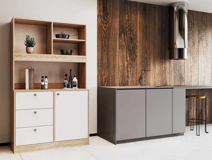 Кухня мини Doros Дуб сонома/Белый (81359335) - фото 8 Кухня мини Doros Дуб сонома/Белый (81359335) - фото 8