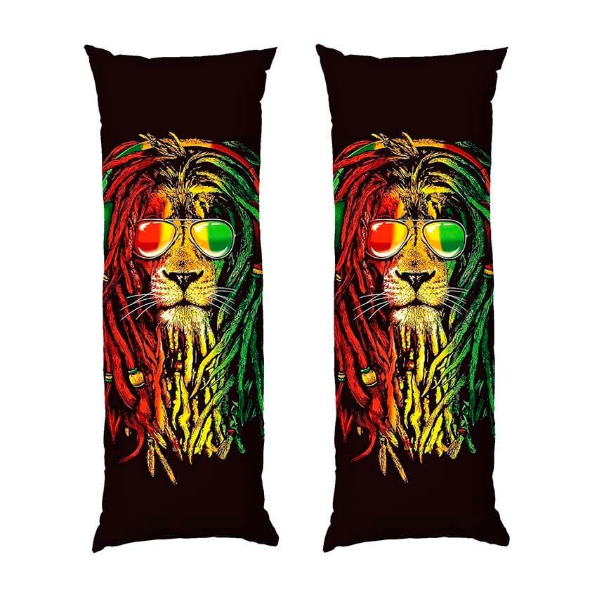 Подушка дакімакура Lion in Headphones Rasta style габардин 70х30 см (114676)