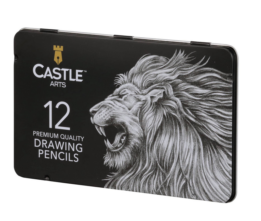 Набор графитных карандашей CASTLE жесткость 8В-5Н 12 шт.