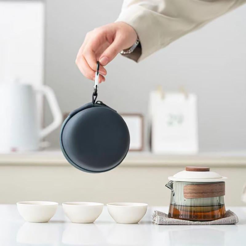 Набор для чая Lesko HR-068 заварник/3 пиалы со стеклянным чехлом White - фото 5 Набор для чая Lesko HR-068 заварник/3 пиалы со стеклянным чехлом White - фото 5