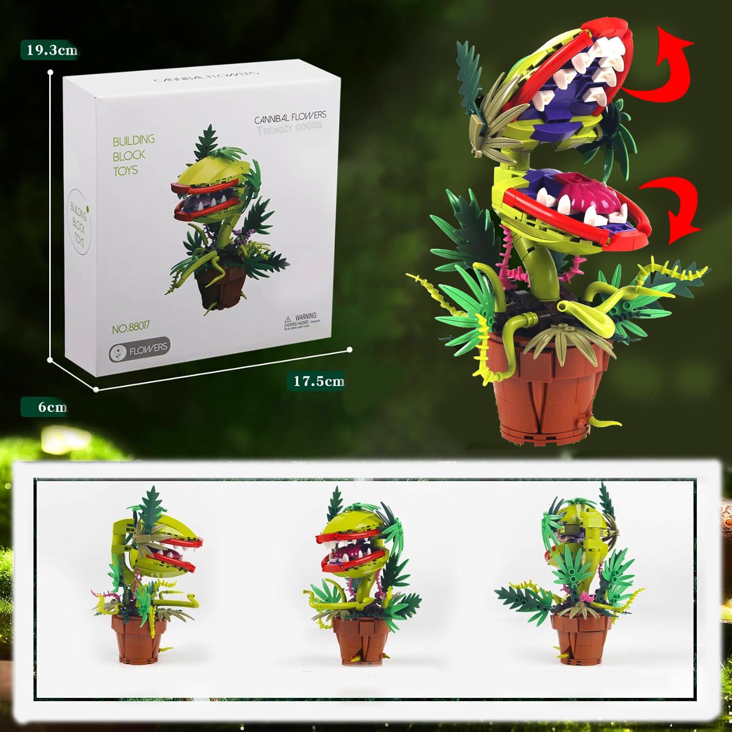 Конструктор квіти Рослина-Піранья Audrey II квітка канібал монстр Маріо 327 деталей (29075853) - фото 9