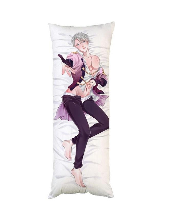 Подушка дакимакура Юрий на льду декоративная ростовая для обнимания двусторонняя 50x150 см (1834008633)
