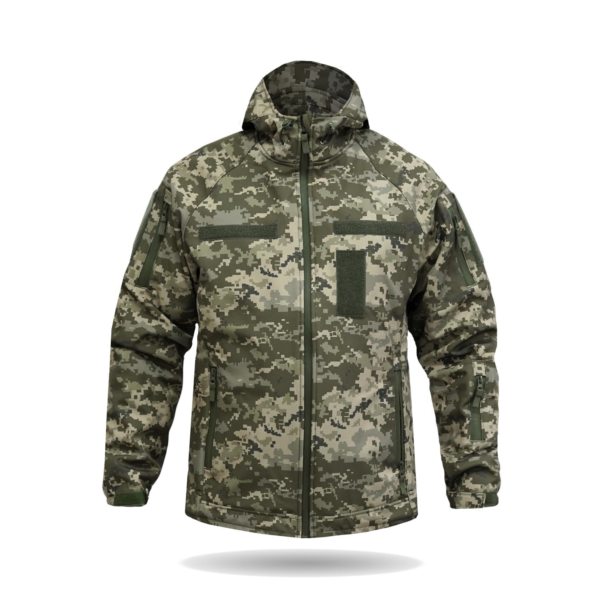 Куртка военная мембранная Windproof Softshell Pro с защитой от ветра и дождя XL Пиксель (7294-2-XL) - фото 3
