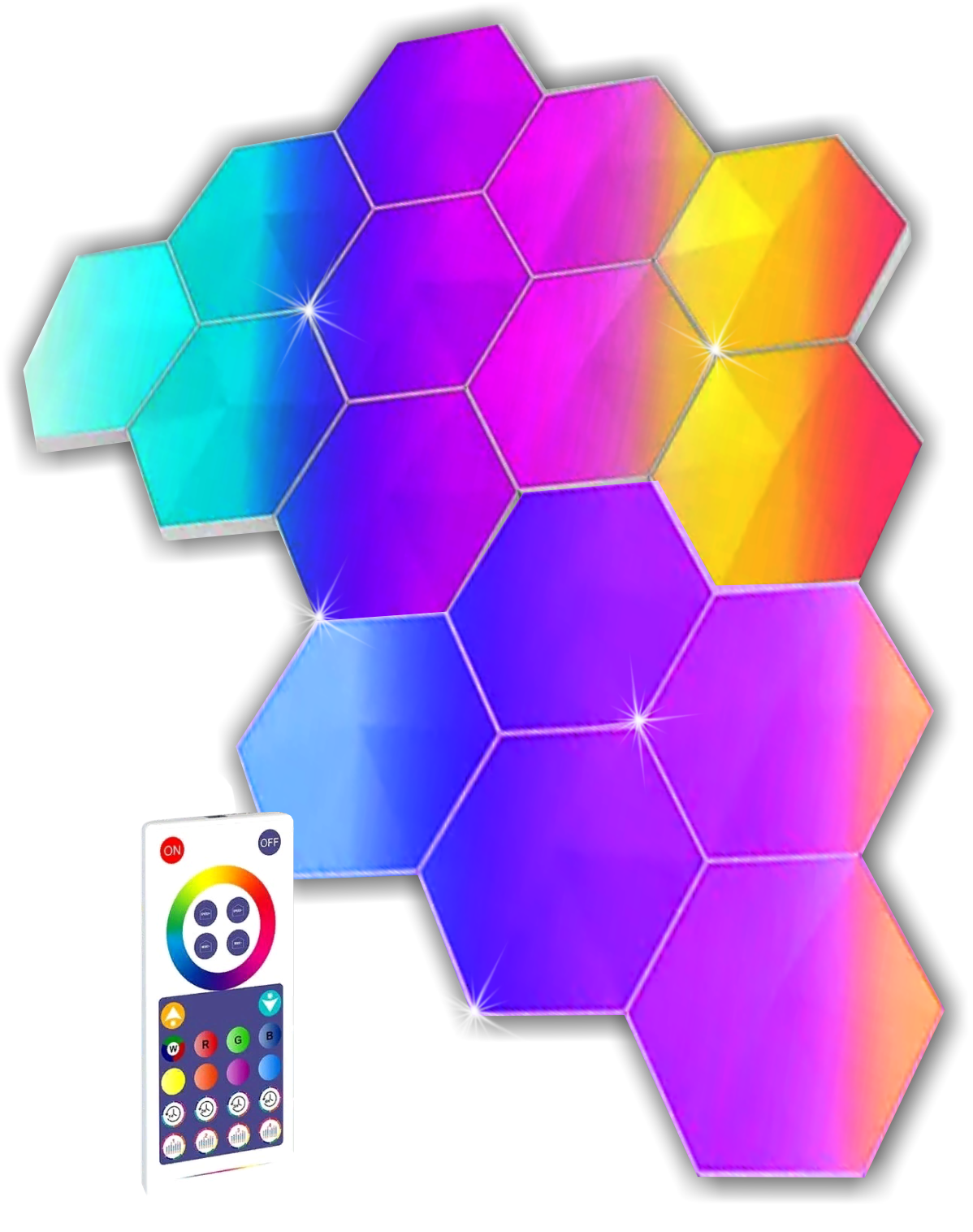 Светильник модульный неоновый Tuya Smart Light G01 RGB WiFi 2700-6500 K 15 шт. Color/White (801796)
