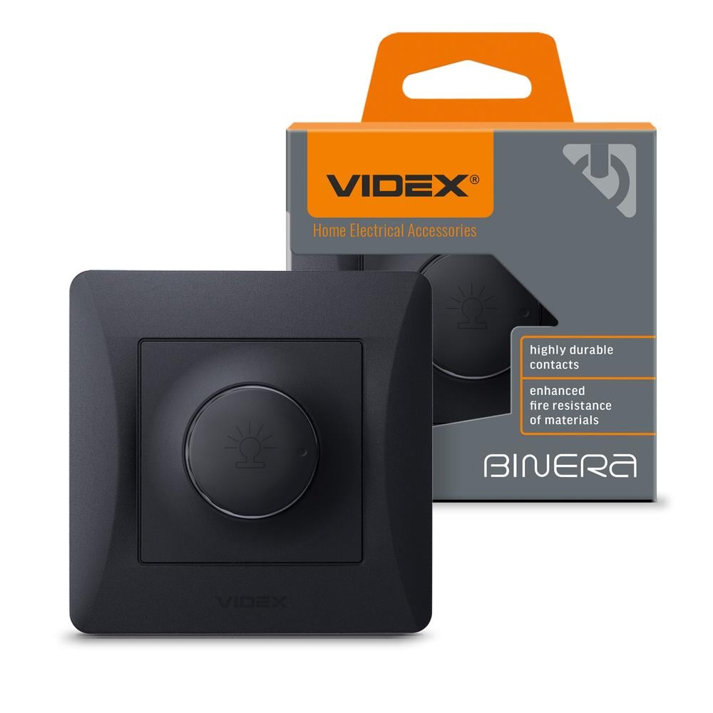 Дыммер Videx BINERA VF-BNDM600-BG 600 Вт Черный Графит (12080) Дыммер Videx BINERA VF-BNDM600-BG 600 Вт Черный Графит (12080)