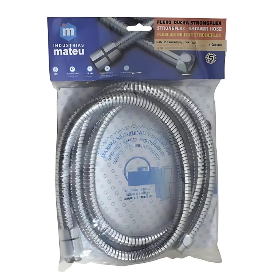 Шланг растяжимый Mateu D-15 150 см Chrome (HO0040) Шланг растяжимый Mateu D-15 150 см Chrome (HO0040)