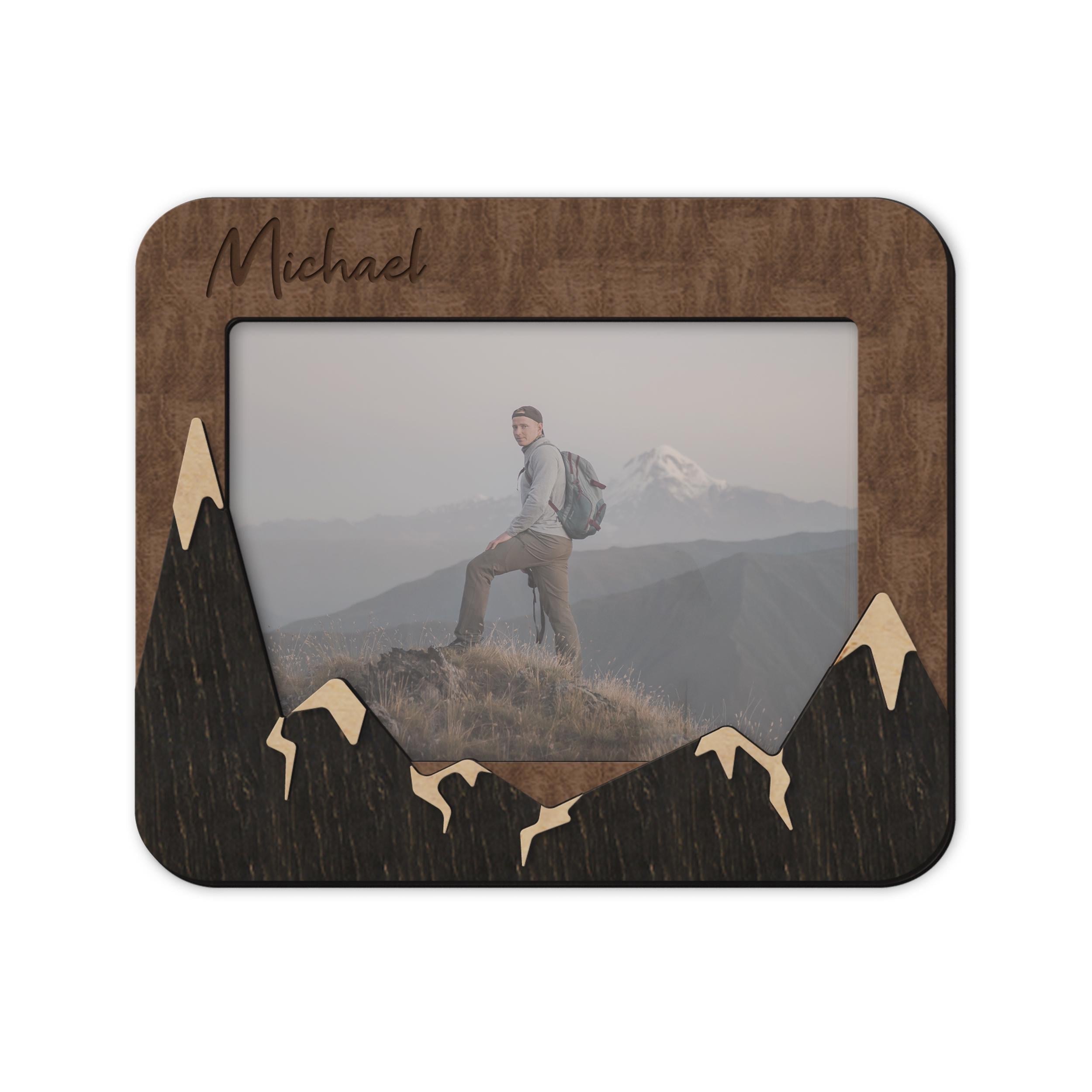 Фоторамка The Frame Depot Горные вершины под персонализацию дерево Темно-коричневый (mountain_5x7_horizontal)