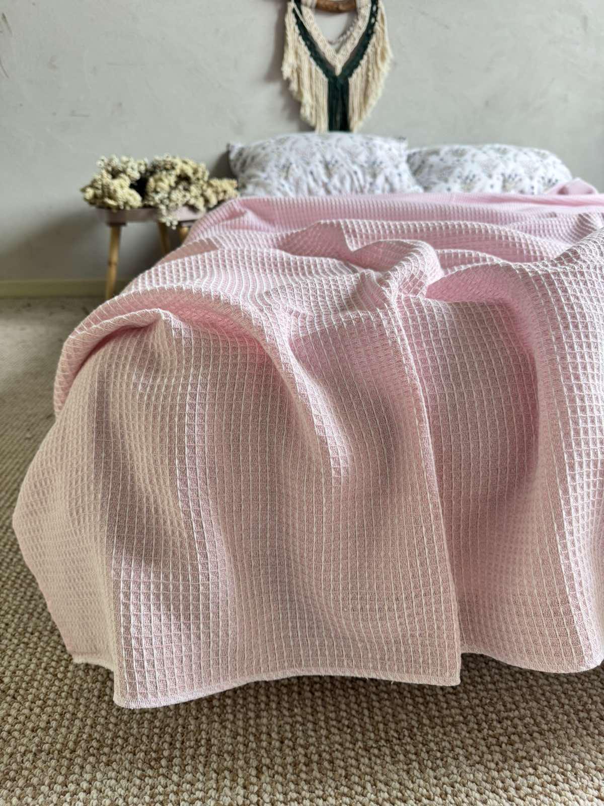 Простирадло вафельне ZEINTEX бавовняне 200х220 см Рожевий (26417913) - фото 8 Простирадло вафельне ZEINTEX бавовняне 200х220 см Рожевий (26417913) - фото 8