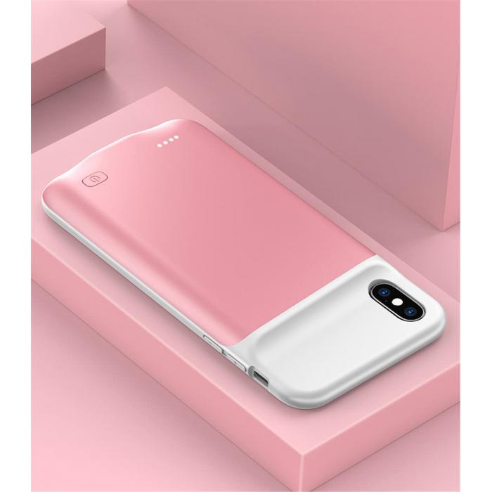 Чехол-аккумулятор iBattery для iPhone X/XS 5200mAh Розовый - фото 4