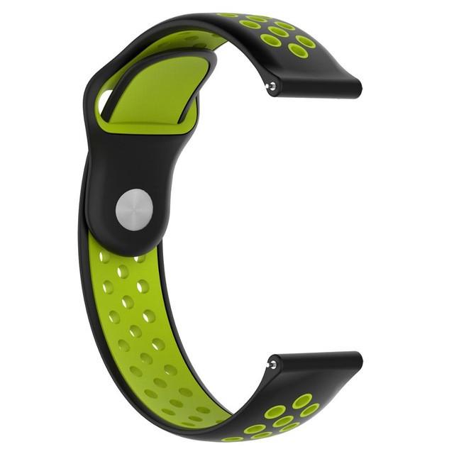 Спортивный ремешок Primolux Perfor Sport с перфорацией для часов Garmin Vivoactive 4 Black/Green (1274938079) - фото 2 Спортивный ремешок Primolux Perfor Sport с перфорацией для часов Garmin Vivoactive 4 Black/Green (1274938079) - фото 2