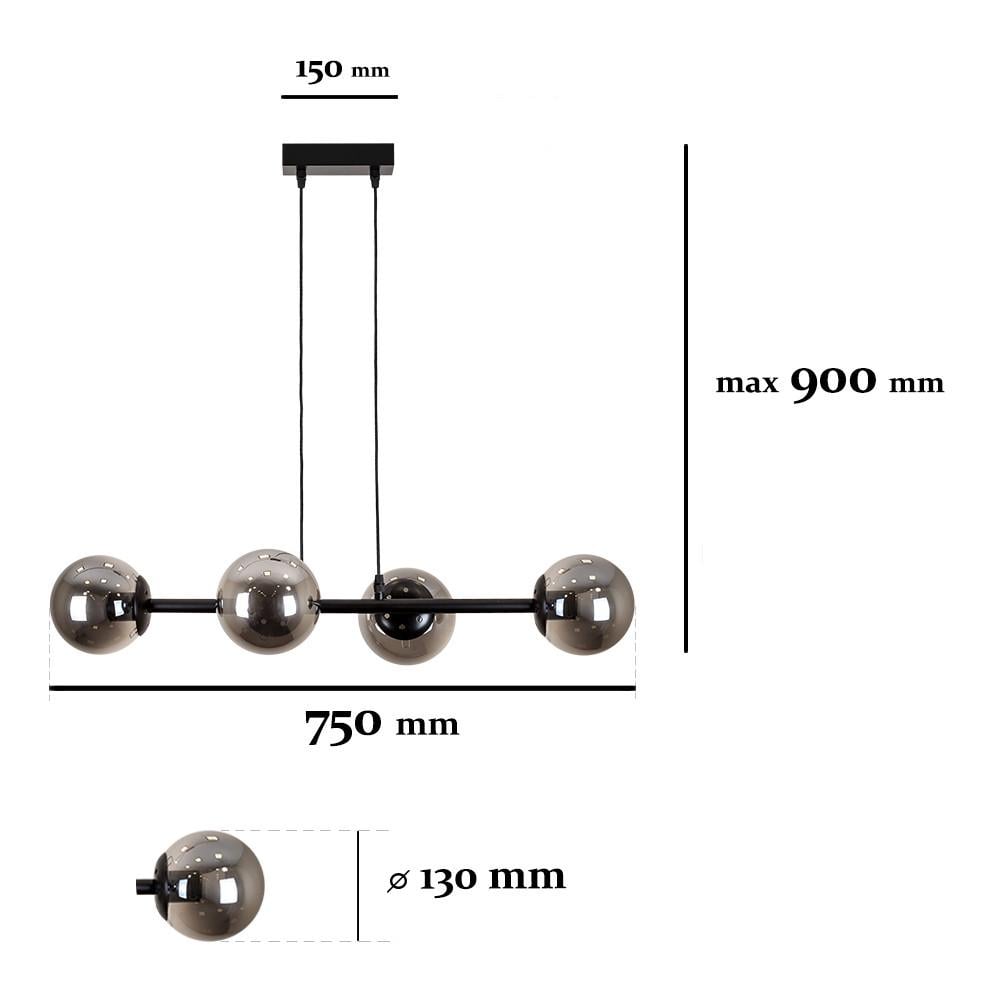 Люстра 7529909-4 Bk/Bk Чорний (lvs4782) - фото 2