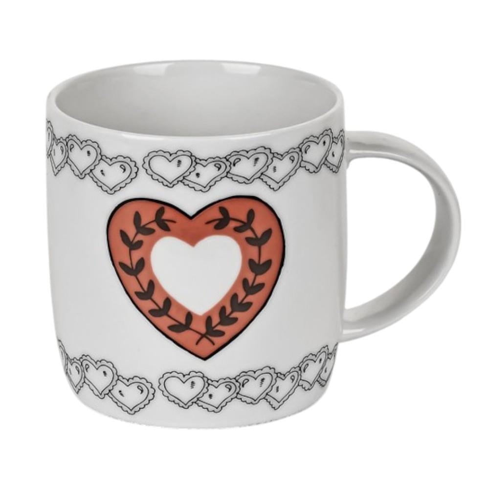 Чашка Stenson Love фарфор кольоровий принт 8,5x9 см 350 мл (624071)