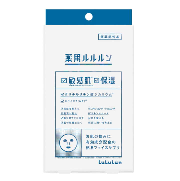 Маска увлажняющая для чувствительной кожи лица LULULUN Medicated Moisturizing Skin Conditioning Mask 1 шт. х 4 уп. (3008158206)