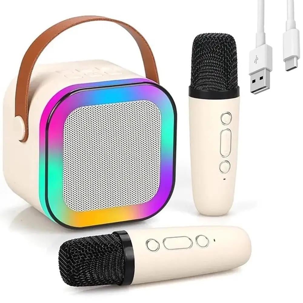 Портативная колонка детская K12 Bluetooth с 2 микрофонами 10 Вт с RGB подсветкой 2000 mAh Бежевый (2571166604)