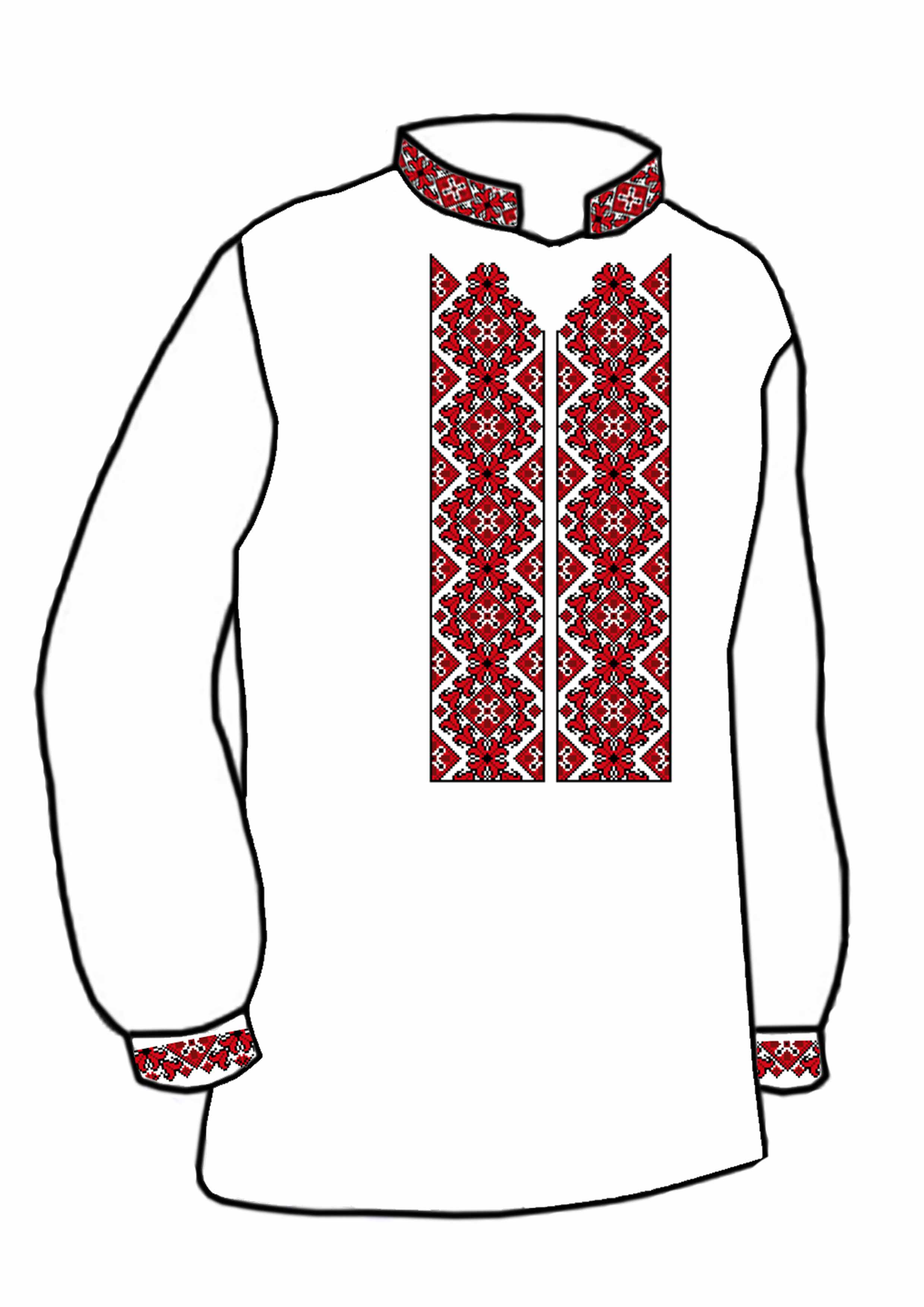 Заготовка для вишивки нитками або бісером сорочка СЧ-159 домоткане полотно Заготовка для вишивки нитками або бісером сорочка СЧ-159 домоткане полотно