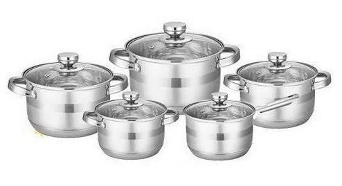 Набор посуды с большой кастрюлей Edenberg EB-3709 5 пр. (9-12-EB-3709)