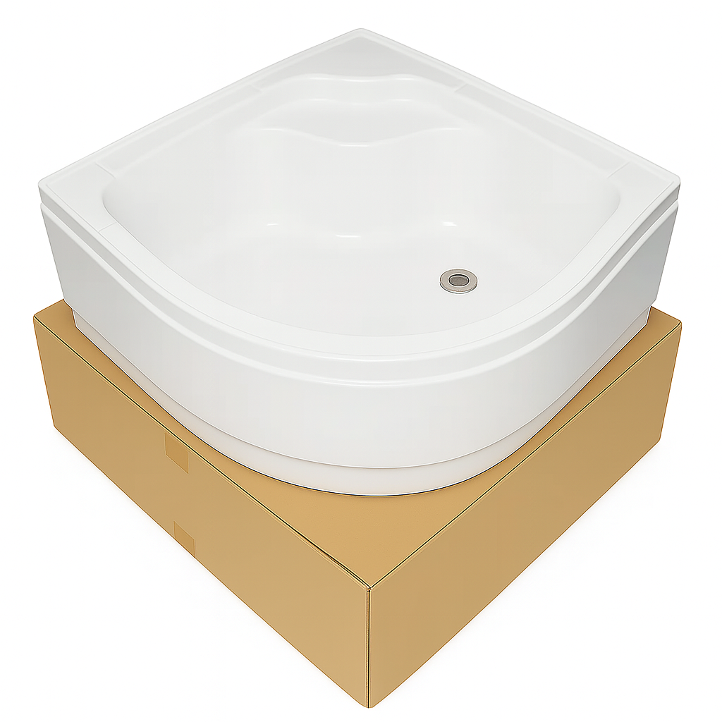 Душевой поддон KO&PO 7125 полукруглый акриловый 80х80х45 см (C10306)