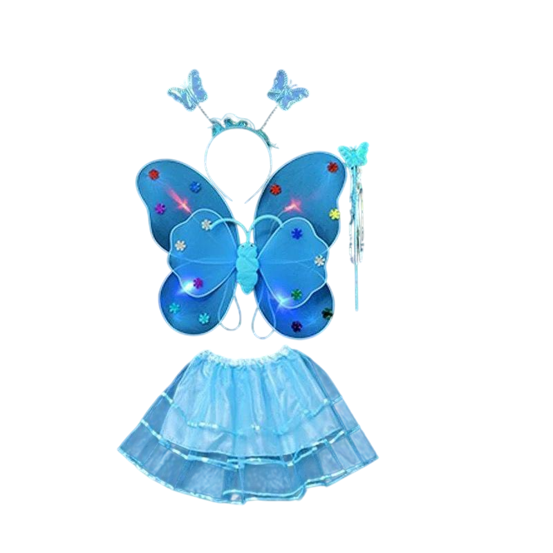 Вбрання карнавальне крила зі спідницею що світиться метелик 9086 Блакитний (4483233) Вбрання карнавальне крила зі спідницею що світиться метелик 9086 Блакитний (4483233)