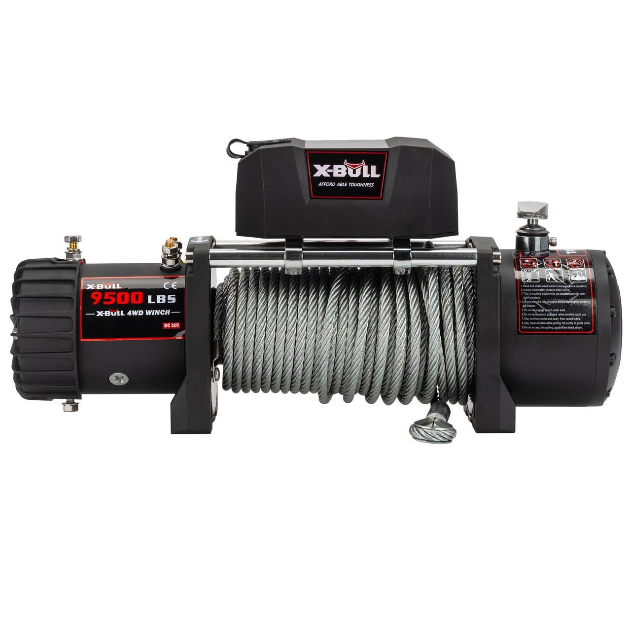 Лебідка автомобільна електрична X-Bull 9500Lbs зі сталевим тросом
