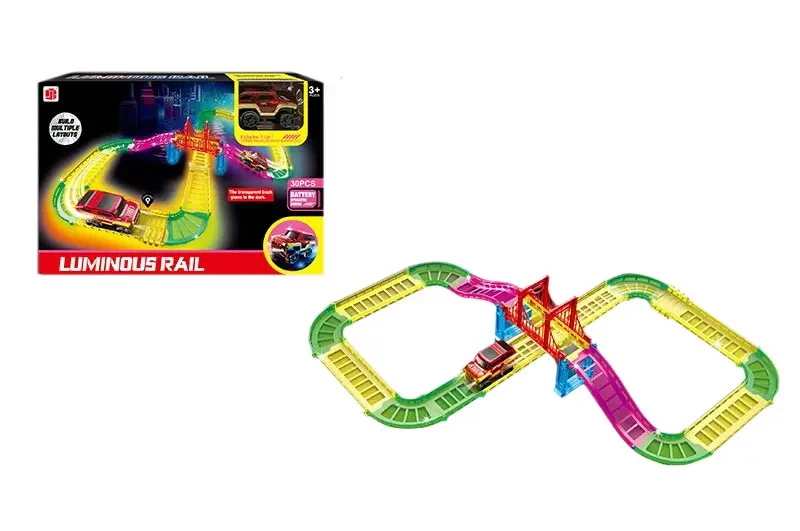 Трек игрушечный Luminous Rail светится в темноте 34х6х23 см (888-130)
