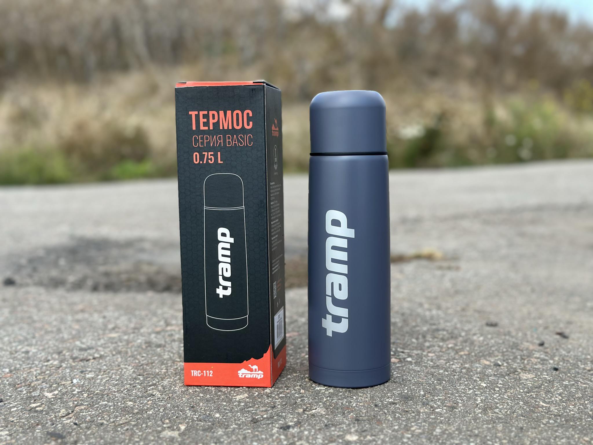 Термос для чаю та напоїв Tramp Basic з нержавіючої сталі тримає 12 ч. 0,75 л (TRC-112-grey) - фото 4