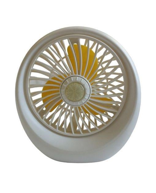 Вентилятор FAN портативный аккумуляторный настольный с USB-зарядкой Белый (SQ-1978A)