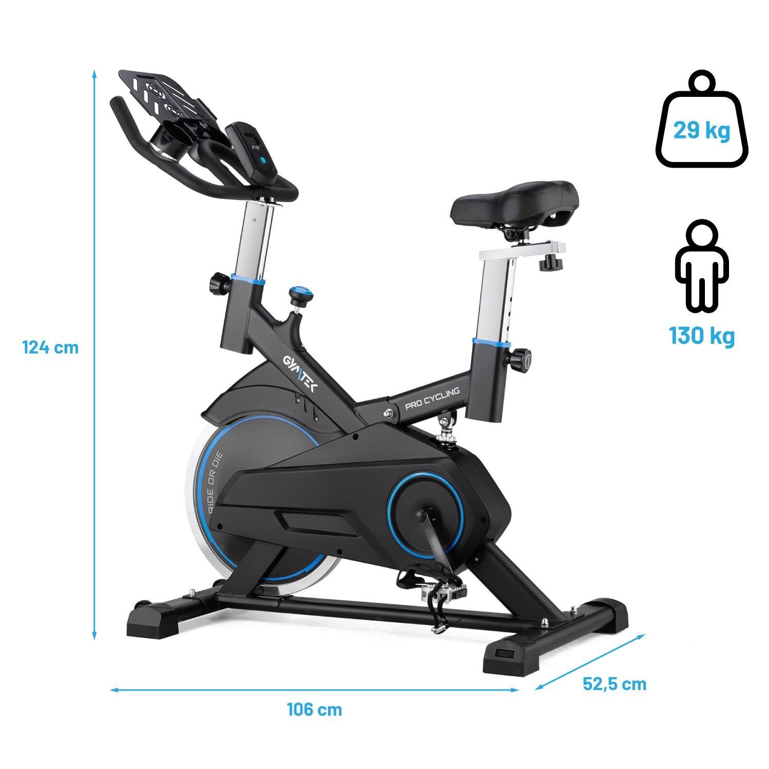 Спінбайк Gymtek XS1000 Синій (28337928) - фото 8 Спінбайк Gymtek XS1000 Синій (28337928) - фото 8