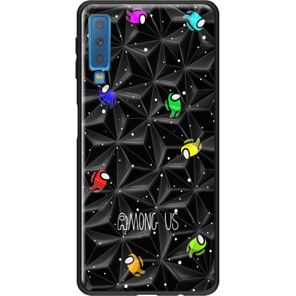 Чехол Boxface Samsung A750 Galaxy A7 2018 Among Us Invisible Черный силикон с призмой (35481-bk76-37864)