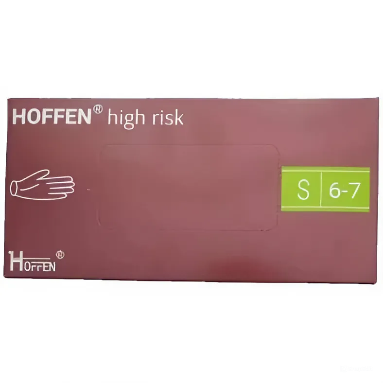 Рукавички латексні HOFFEN Hoff Medical High Risk S 14,5 г 50 шт. (19071059) - фото 1