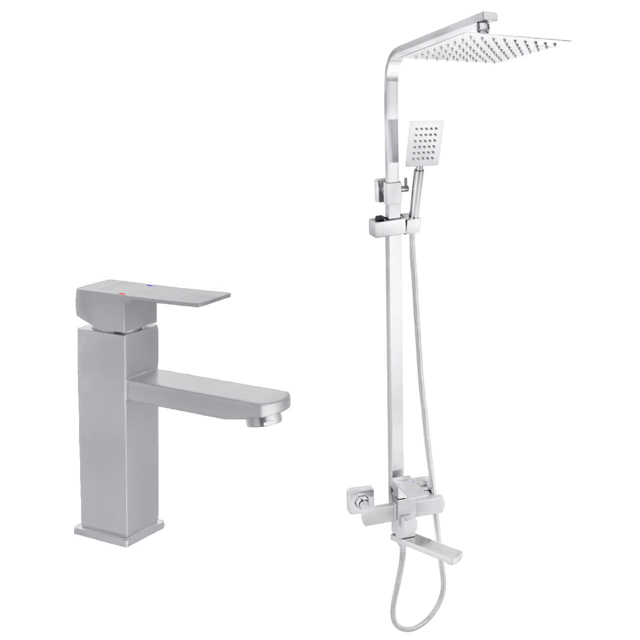 Набір для ванної кімнати Kroner Edelstahl Kubus 2в1 (27795)