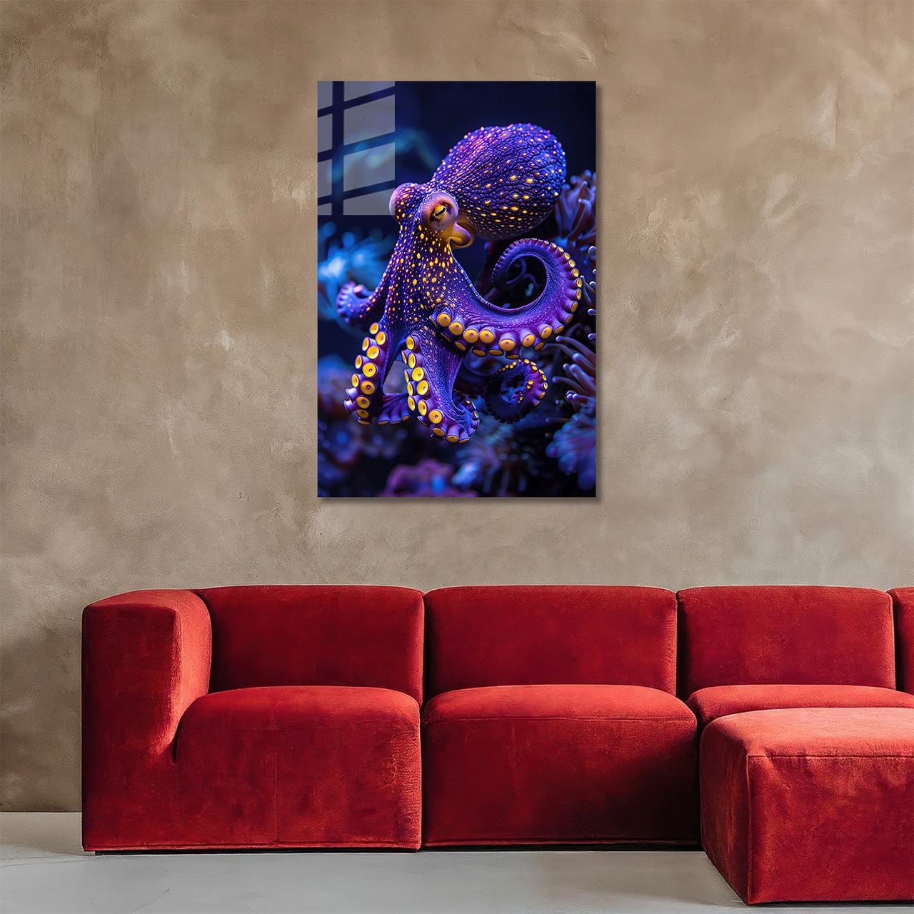 Картина на стекле NovellaPrint Осьминог ночи 80х120 см (455.4) - фото 2