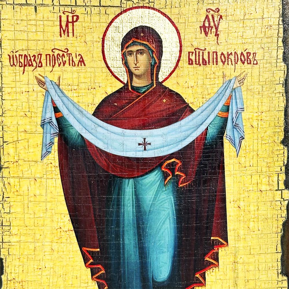 Ікона Свята Богородиця Покрова під старовину (1012-1) - фото 2