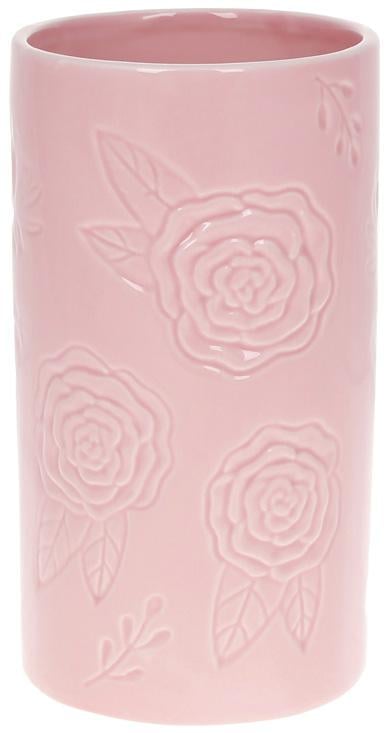 Ваза Розовый Роза 12,1х12х21,9 см Розовый