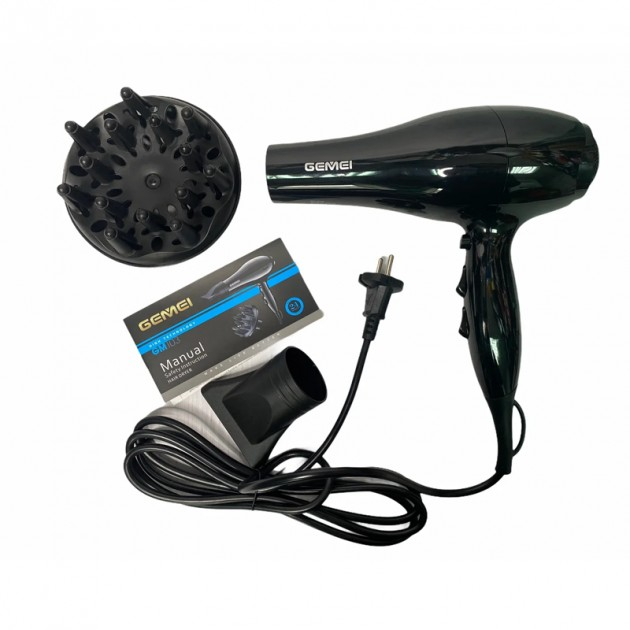 Фен Gemei GM-103 Pro с регуляцией скорости и температуры сенсорный датчик прикосновения 2200W Черный (-1007576238) - фото 7 Фен Gemei GM-103 Pro с регуляцией скорости и температуры сенсорный датчик прикосновения 2200W Черный (-1007576238) - фото 7