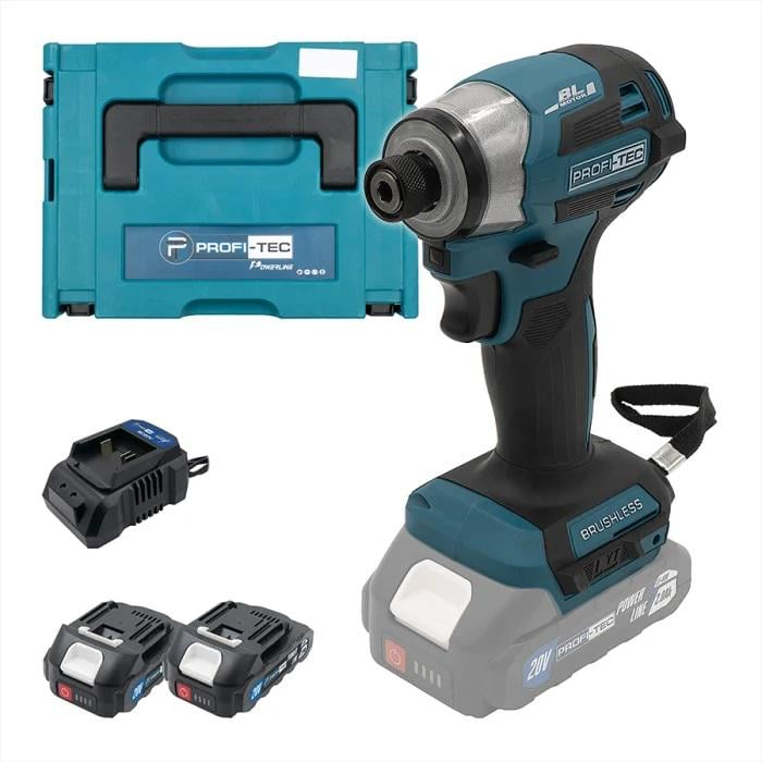 Винтововерт аккумуляторный PROFI-TEC PID1820BL импульсный с бесщеточным двигателем Черный (GR-06511)