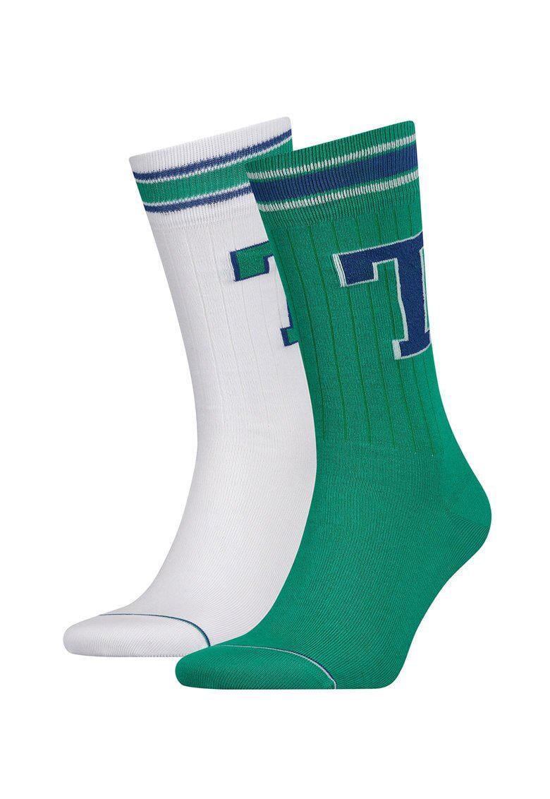 Носки Tommy Hilfiger Men Th Patch Sock 2 пары р. 39-42 White/amazon Green (472021001-075)