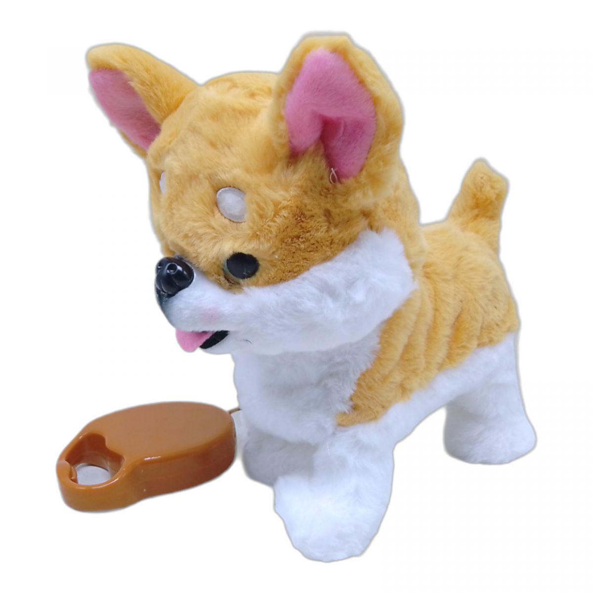 Интерактивная игрушка Mic собачка на поводке корги (1-6-227369)