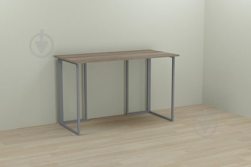 Компьютерный стол Ferrum-decor Ханна 75x120x60 серый ДСП Дуб Сонома Труфель 16мм Компьютерный стол Ferrum-decor Ханна 75x120x60 серый ДСП Дуб Сонома Труфель 16мм