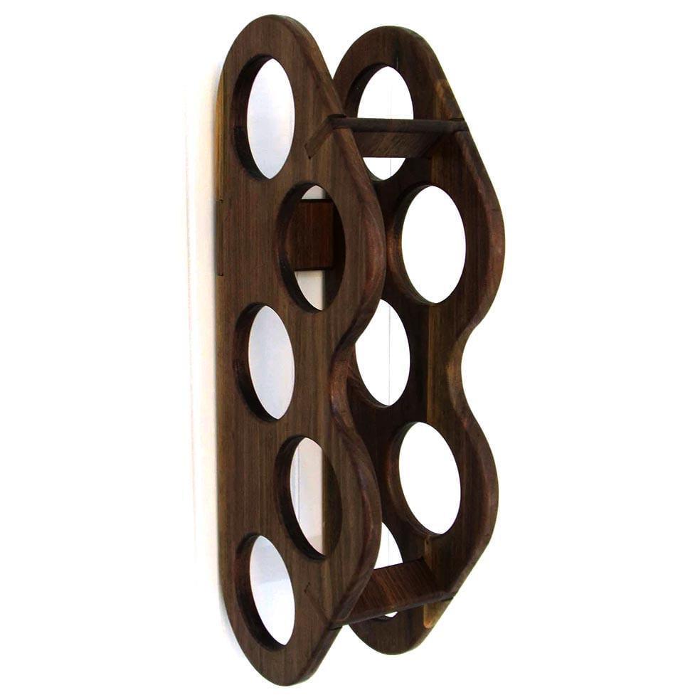 Полка для вина настенная из дерева Камогава Капучино (ПНК-006609)