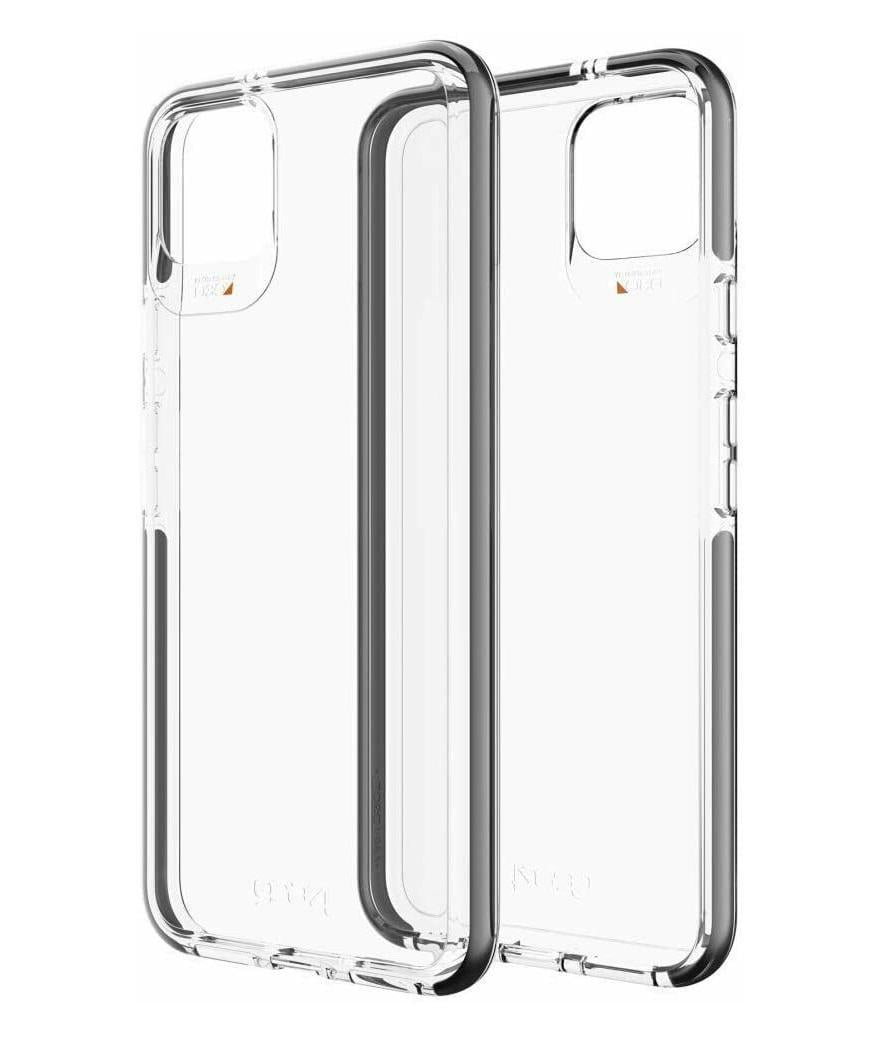 Противоударный прозрачный чехол GEAR4 Piccadilly D3O с антимикробным покрытием для Google Pixel 4 XL (6.3") Black + Transparent