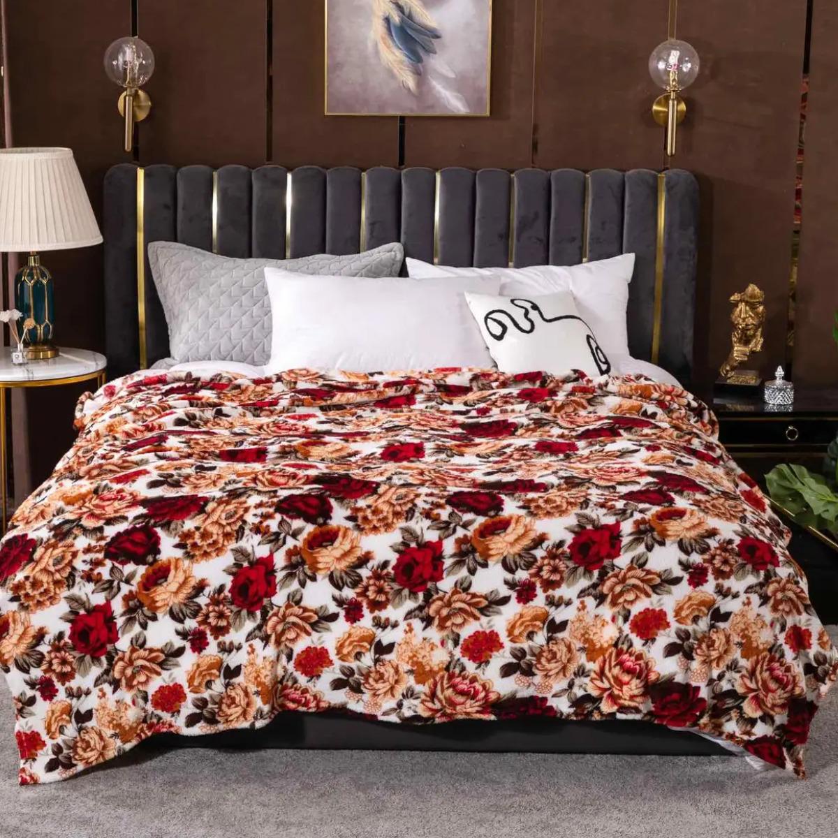 Плед Colorful Home Цветок евро 200х230 см Красный (36950)