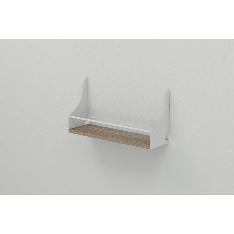 Полиця настінна Ferrum Decor Ізі ДСП/метал 260x500x150 мм Білий/Сонома трюфель (FRD-102915) - фото 4 Полиця настінна Ferrum Decor Ізі ДСП/метал 260x500x150 мм Білий/Сонома трюфель (FRD-102915) - фото 4