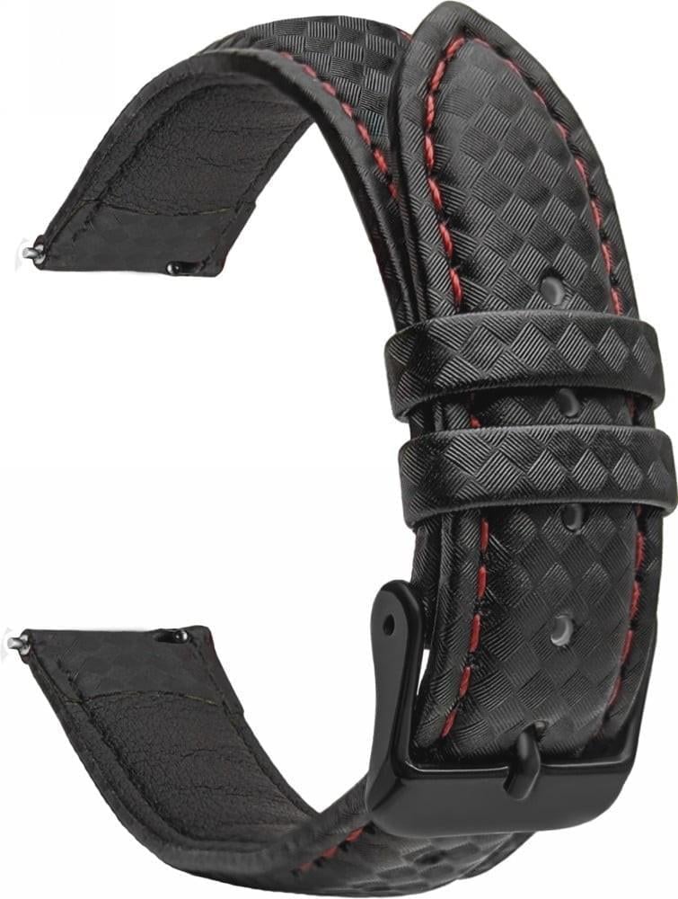 Ремешок кожаный Carbon для Haylou RS5 LS19 Black Red (40887-44) Ремешок кожаный Carbon для Haylou RS5 LS19 Black Red (40887-44)