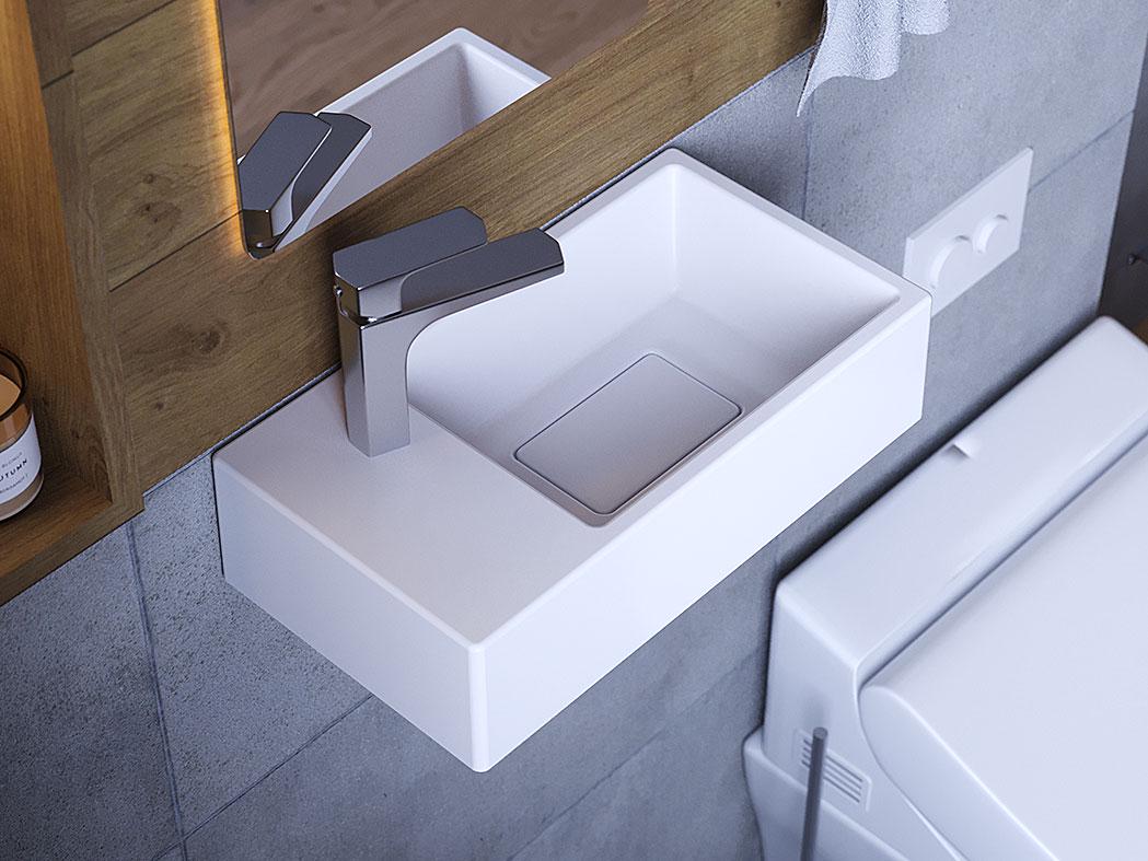 Умывальник подвесной Status Savay L White (727) - фото 9